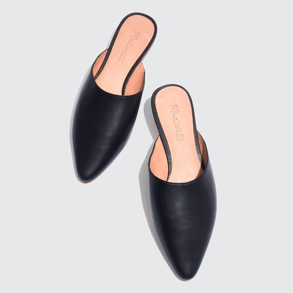 Madewell Shoes - Madewell Black Leather Remi Slip on Mule Worn Once